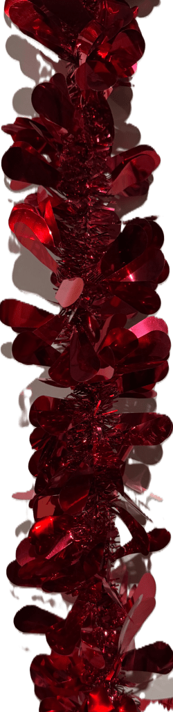 Red Paddle 9.5cm 2m Tinsel