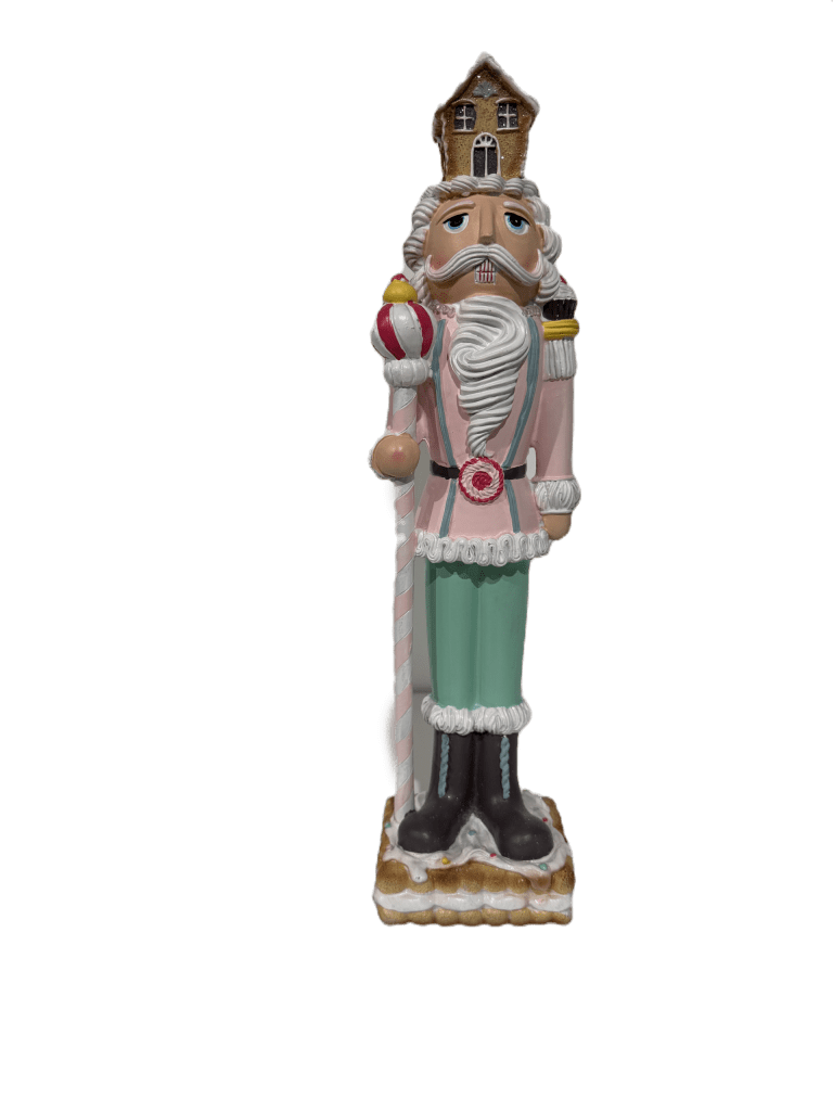 45cm Pastel Nutcracker with Gingerbread House as Hat