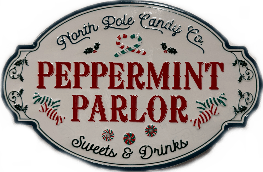 Peppermint Parlor Metal Sign