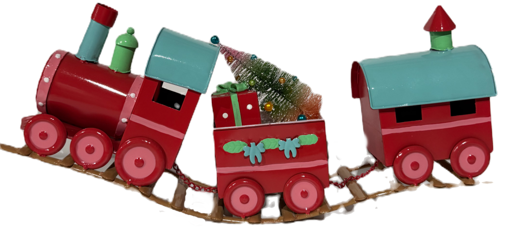 62.5cm Metal Christmas Candyland Train