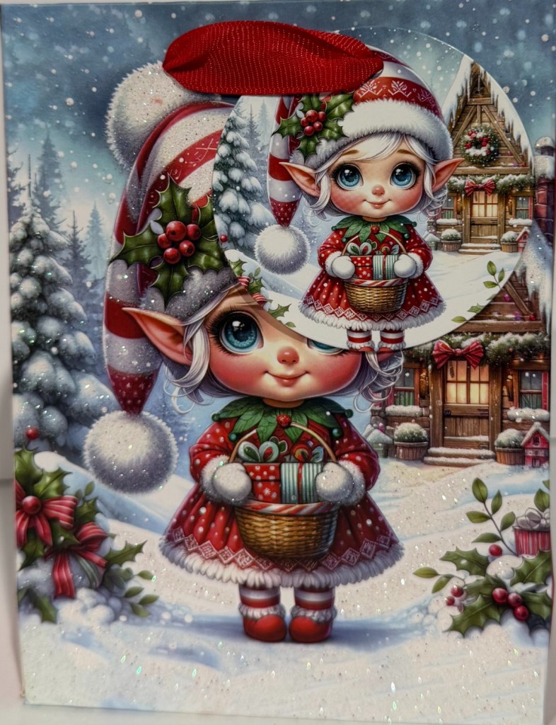 Small Girl Elf Village Gift Bag