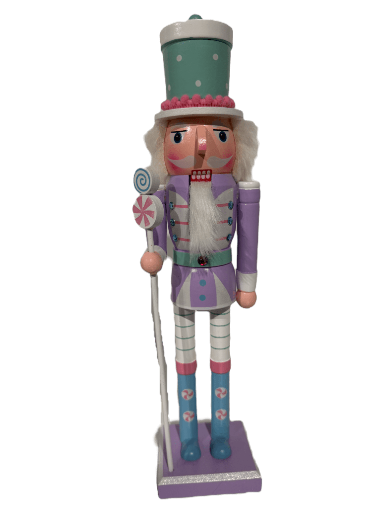 38cm Candy Wooden Nutcracker Purple