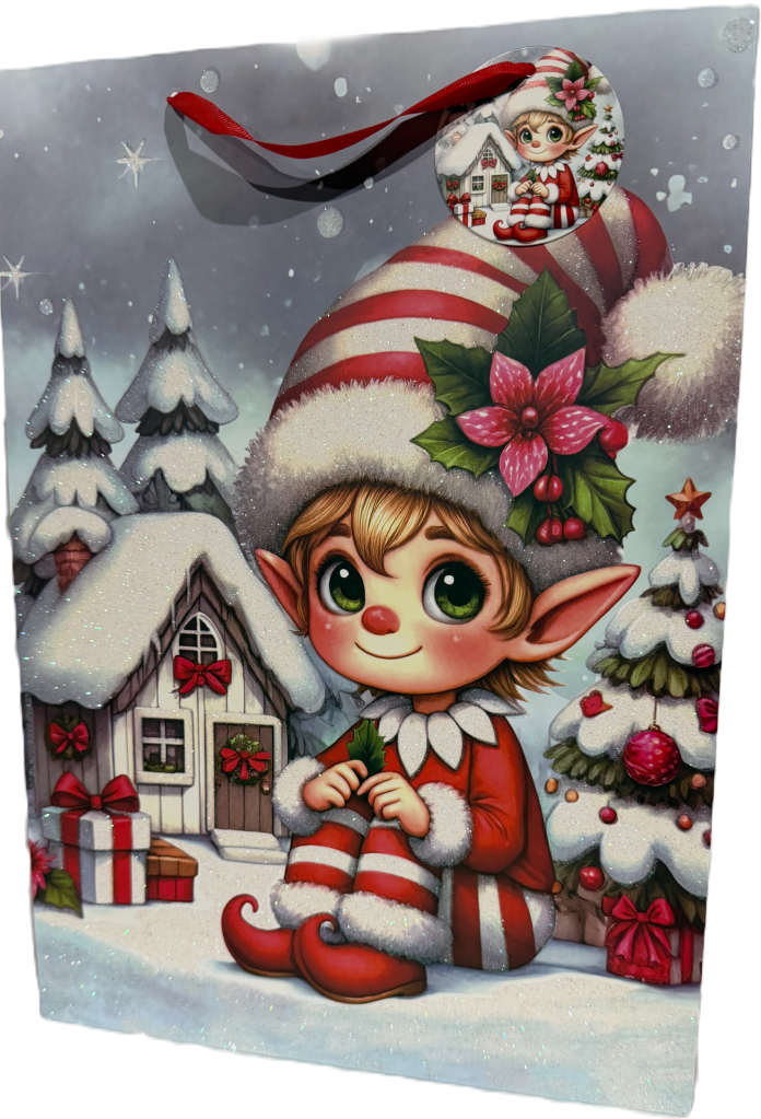 X-Large Boy Elf Village Gift Bag