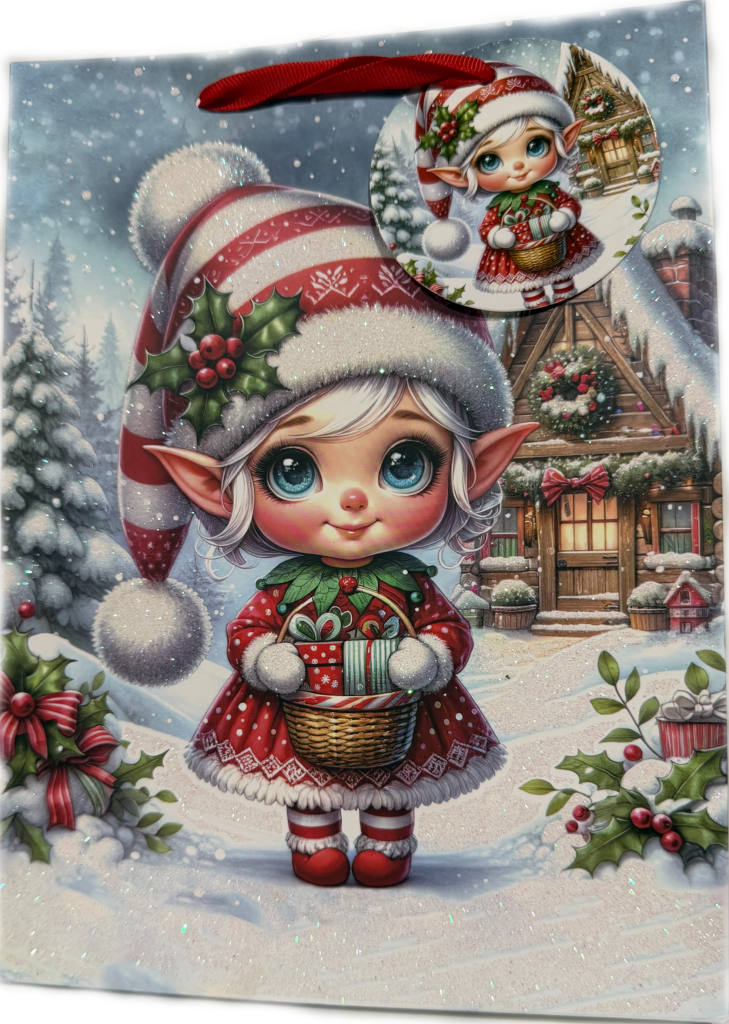 Medium Girl Elf Village Gift Bag