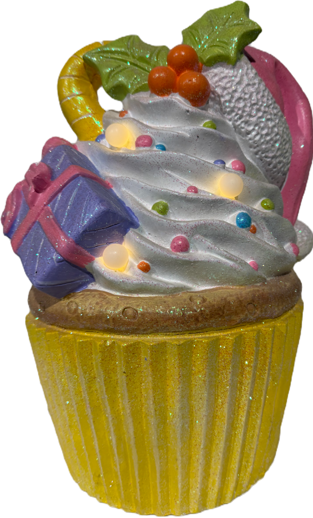 42cm Tall Cupcake with 3 LED lights