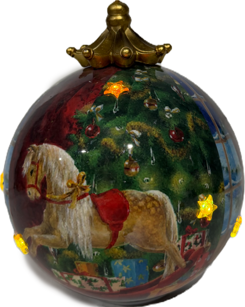20cm Gloss LED Ball with Rocking Horse